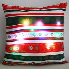 Load image into Gallery viewer, Christmas Glowing Pillowcase with LED Light Home Sofa Cusion Cover Holiday Decoration Merry Christmas Colorful Light Pillow Case Gifts