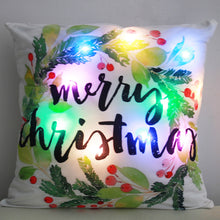 Load image into Gallery viewer, Christmas Glowing Pillowcase with LED Light Home Sofa Cusion Cover Holiday Decoration Merry Christmas Colorful Light Pillow Case Gifts