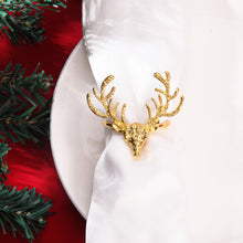 Load image into Gallery viewer, Christmas Napkin Ring Xmas Elk Wreath Bell Napkin Buckle Merry Christmas Napink Holder Party Dinner Table Decoration