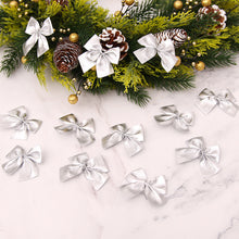 Load image into Gallery viewer, 12pcs Christmas Decortaion Bows Xmas Tree Hanging Gold Silver Red Bowknots Pendants Tree Ornaments