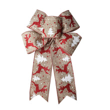 Load image into Gallery viewer, 32cm Large Christmas Decorative Bow Christmas Tree Decoration Mesh Bow Knot Ribbon Bow Knot Xmas Glittering Bows Home Decor