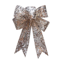 Load image into Gallery viewer, 32cm Large Christmas Decorative Bow Christmas Tree Decoration Mesh Bow Knot Ribbon Bow Knot Xmas Glittering Bows Home Decor