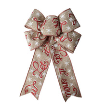 Load image into Gallery viewer, 32cm Large Christmas Decorative Bow Christmas Tree Decoration Mesh Bow Knot Ribbon Bow Knot Xmas Glittering Bows Home Decor