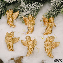 Load image into Gallery viewer, 6/4pcs Christmas Gold Silver Angel Doll Tree Pendant Xmas Tree Hanging Ornaments New Year Decoration For Home Ornament
