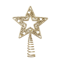 Load image into Gallery viewer, Christmas Tree Topper Glittering Snowflake Star Treetop Topper Xmas Tree Decor Ornament Christmas Decorations for Tree