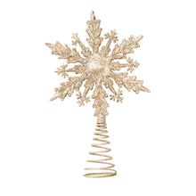 Load image into Gallery viewer, Christmas Tree Topper Glittering Snowflake Star Treetop Topper Xmas Tree Decor Ornament Christmas Decorations for Tree