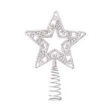 Load image into Gallery viewer, Christmas Tree Topper Glittering Snowflake Star Treetop Topper Xmas Tree Decor Ornament Christmas Decorations for Tree