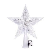 Load image into Gallery viewer, Glowing Christmas Tree Topper Xmas Tree Transparent Star with LED Light Tree Decorations for Home Xmas Ornaments Navidad Props