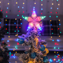 Load image into Gallery viewer, 20cm Glowing Christmas Tree Topper Xmas Tree Star Lamp with Light Tree Decorations for Home Xmas Ornaments Navidad Props