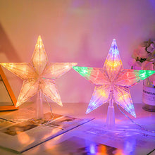 Load image into Gallery viewer, 20cm Glowing Christmas Tree Topper Xmas Tree Star Lamp with Light Tree Decorations for Home Xmas Ornaments Navidad Props