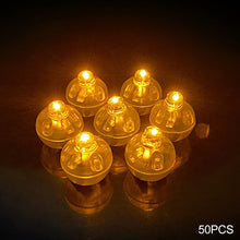 Load image into Gallery viewer, 50pcs LED Balloon Lights Tiny Ball Lights for Balloon Mini Round Led Ball Lamp for Bar Lantern Christmas Wedding Party Decor