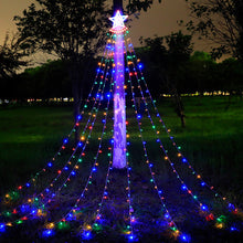 Load image into Gallery viewer, 350LED EU/US Plug LED Light String Christmas Tree Lights Outdoor Star Waterfall Fairy Garland Lights Garden Xmas Strip Light Home Decoration Outdoor Light
