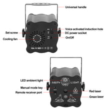 Load image into Gallery viewer, USB Rechargeable Stage Party Laser Projector Lamp Disco Voice Controlled Red Green DJ Strobe Lights Club Family Holiday Christmas Lights Projector