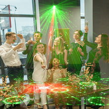 Load image into Gallery viewer, USB Rechargeable Stage Party Laser Projector Lamp Disco Voice Controlled Red Green DJ Strobe Lights Club Family Holiday Christmas Lights Projector