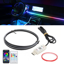 Load image into Gallery viewer, 110cm Car Ambient Lights USB APP Control Remote LED Interior RGB Symphony Atmosphere Lamp for Tesla Model 3 Y S X