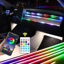 Load image into Gallery viewer, 110cm Car Ambient Lights USB APP Control Remote LED Interior RGB Symphony Atmosphere Lamp for Tesla Model 3 Y S X