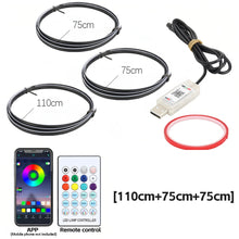 Load image into Gallery viewer, 110cm Car Ambient Lights USB APP Control Remote LED Interior RGB Symphony Atmosphere Lamp for Tesla Model 3 Y S X