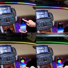Load image into Gallery viewer, 110cm Car Ambient Lights USB APP Control Remote LED Interior RGB Symphony Atmosphere Lamp for Tesla Model 3 Y S X