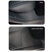 Load image into Gallery viewer, 2Pcs Leather Car Rear Door Sill Protector Scuff Plate Cover Door Inner Sill Cover Decal Sticker For Tesla Model Y 2021 2022
