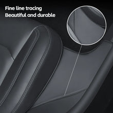 Load image into Gallery viewer, 2Pcs Leather Car Rear Door Sill Protector Scuff Plate Cover Door Inner Sill Cover Decal Sticker For Tesla Model Y 2021 2022