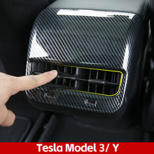 Load image into Gallery viewer, Car Rear Air Vent Outlet Cover Auto Interior Trim Sticker Exhaust Vent Cover For Tesla Model 3 Y 2022 2023