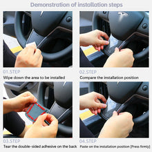Load image into Gallery viewer, 3Pcs Car Steering Wheel Cover Trim ABS Sticker Patch Modified Decoration for Tesla Model 3 Model Y Interior Accessories