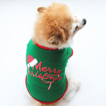 Load image into Gallery viewer, Christmas Print Pet Vest Cartoon Print Pet Puppy Dog Clothes for Small Dogs Pet Dog Vest Pet T-Shirt Pet Clothing