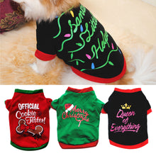 Load image into Gallery viewer, Christmas Print Pet Vest Cartoon Print Pet Puppy Dog Clothes for Small Dogs Pet Dog Vest Pet T-Shirt Pet Clothing