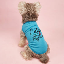 Load image into Gallery viewer, Fashion Letters Printed Pet Dog T-shirt Pure Cotton Dog Clothes for French Bulldog Small Mediun Dogs Soft Breathable