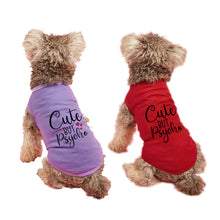Load image into Gallery viewer, Fashion Letters Printed Pet Dog T-shirt Pure Cotton Dog Clothes for French Bulldog Small Mediun Dogs Soft Breathable