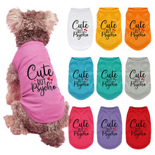Load image into Gallery viewer, Fashion Letters Printed Pet Dog T-shirt Pure Cotton Dog Clothes for French Bulldog Small Mediun Dogs Soft Breathable