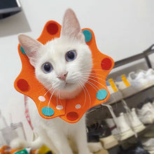 Load image into Gallery viewer, Pet Cat E-Collar Recovery Cone Protection Elizabeth Collar Adjustable Felt Material Collar Printed Elizabeth Circle for Cat