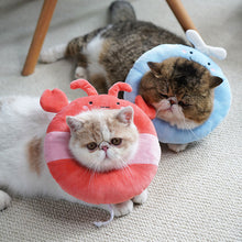 Load image into Gallery viewer, Pet Cat E-Collar Recovery Cone Protection Elizabeth Collar Adjustable Cotton Blends Collar Printed Elizabeth Circle for Cat