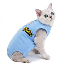 Load image into Gallery viewer, Pet Cat Weaning Cotton Clothes Sterilization Jumpsuit Anti-licking Surgery Recovery Care Suit for Cat Puppy Kitten