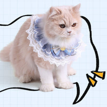 Load image into Gallery viewer, Pet Bib Pink Plaid Ribbon Dog Bowtie Organza Cotton Scarf Gauze Dog Necklace Bibs Cat Kitten Accessories
