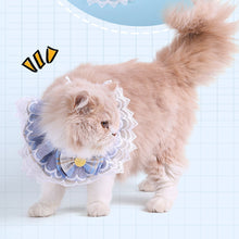 Load image into Gallery viewer, Pet Bib Pink Plaid Ribbon Dog Bowtie Organza Cotton Scarf Gauze Dog Necklace Bibs Cat Kitten Accessories