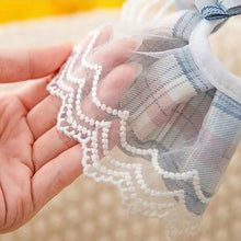 Load image into Gallery viewer, Pet Bib Pink Plaid Ribbon Dog Bowtie Organza Cotton Scarf Gauze Dog Necklace Bibs Cat Kitten Accessories