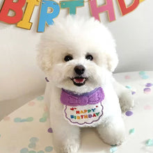 Load image into Gallery viewer, Pet Birthday Celebrate Scarf Cotton Saliva Towel Pet Hat Cat Dog Bibs Puppy Kitten Triangle Kerchief Set