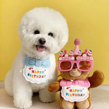 Load image into Gallery viewer, Pet Birthday Celebrate Scarf Cotton Saliva Towel Pet Hat Cat Dog Bibs Puppy Kitten Triangle Kerchief Set