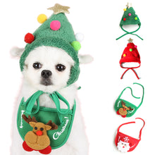 Load image into Gallery viewer, Christmas Pet Cat Dog Hat Santa Antler Puppy Xmas Holiday Costume Caps Bibs Christmas Pet Winter Clothing Party Photo Props
