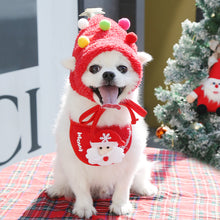 Load image into Gallery viewer, Christmas Pet Cat Dog Hat Santa Antler Puppy Xmas Holiday Costume Caps Bibs Christmas Pet Winter Clothing Party Photo Props