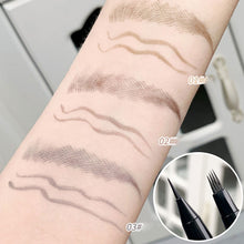 Load image into Gallery viewer, Four Claw Water Eyebrow Pen with Two Forked Ends Delicate Natural Waterproof Long-lasting Anti-smudge Eyebrow Pencil Cosmetics