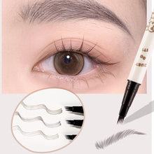 Load image into Gallery viewer, Four Claw Water Eyebrow Pen with Two Forked Ends Delicate Natural Waterproof Long-lasting Anti-smudge Eyebrow Pencil Cosmetics
