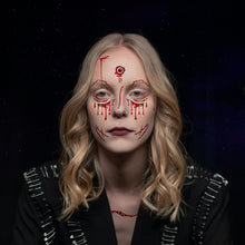 Load image into Gallery viewer, Halloween Tattoo Stickers Simulation Knife Horror Bloody Facial Makeup Waterproof Halloween Facial Tattoo Stickers