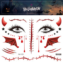 Load image into Gallery viewer, Halloween Tattoo Stickers Simulation Knife Horror Bloody Facial Makeup Waterproof Halloween Facial Tattoo Stickers