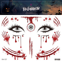 Load image into Gallery viewer, Halloween Tattoo Stickers Simulation Knife Horror Bloody Facial Makeup Waterproof Halloween Facial Tattoo Stickers