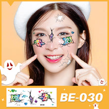 Load image into Gallery viewer, Waterproof Halloween Tattoo Stickers Simulation Spider Blood Facial Makeup Halloween Fashion Facial Tattoo Stickers
