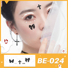 Load image into Gallery viewer, Waterproof Halloween Tattoo Stickers Simulation Spider Blood Facial Makeup Halloween Fashion Facial Tattoo Stickers