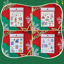 Load image into Gallery viewer, Waterproof Children's Glitter Powder Tattoo Sticker Cartoon Merry Christmas Tattoo Sticker Fashion Festival Face Tattoo Stickers