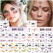 Load image into Gallery viewer, Waterproof Children's Party Tattoo Sticker Cartoon Merry Christmas Tattoo Sticker Fashion Festival Face Tattoo Stickers